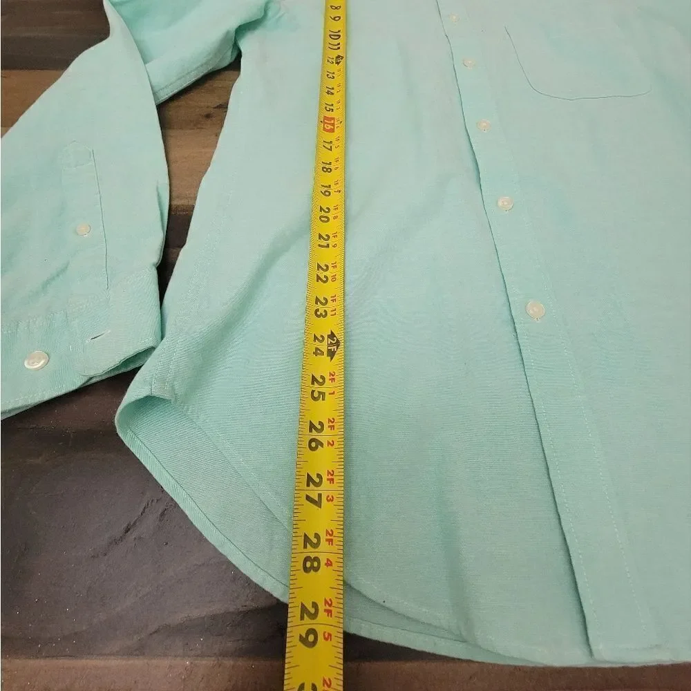 Merona Casual Long Sleeve Button Down Shirt 100% Cotton Baby Blue Men's Size S